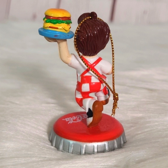 Vintage 90s Coca-Cola x Big Boy Burgers Mascot Christmas Holiday Ornament - Picture 8 of 14